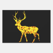 Gold Deer Splattered Paint  Geschenkpapier Set (Vorderseite 2)