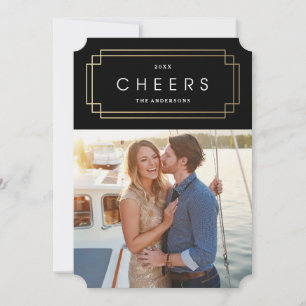 Gold Deko Holiday Feiertagskarte