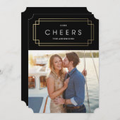 Gold Deko Holiday Feiertagskarte (Vorne/Hinten)