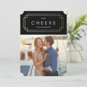 Gold Deko Holiday Feiertagskarte (Stehend Vorderseite)