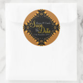 Gold Delicate Lace Save the Date Sticker (Tasche)