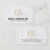 Gold Dental Tools | Marmor- und Goldgrenze Visitenkarte (Vorne/Hinten)