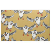 Gold der atlantischen Papageientaucher Stoff (Fat Quarter (45,7 x 55,9 cm))