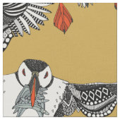 Gold der atlantischen Papageientaucher Stoff (Nahaufnahme)