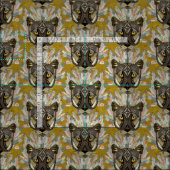 Gold der einheimischen Berge Stoff (Kachel)