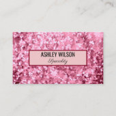 Gold der eleganten Glitzer-Rose Visitenkarte (Vorderseite)