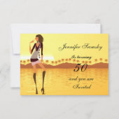 Gold der Geburtstagspartei Einladung (Vorderseite)