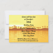 Gold der Geburtstagspartei Einladung (Rückseite)