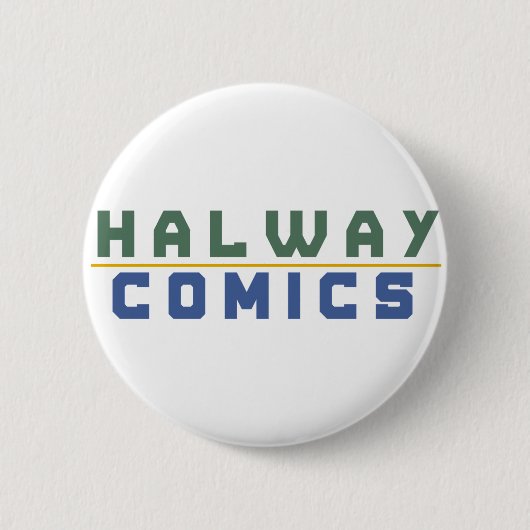 Gold der halben Comicen Button (Vorderseite)