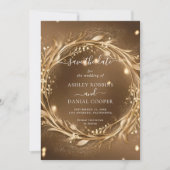 Gold der Liebe Romantischer Film Save the Date Einladung (Vorderseite)