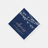 Gold der Marine und der Rose | Elegante Erwachsene Serviette (Ecke)