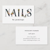 Gold der Nagel-| erröten schwarze Visitenkarte (Vorne/Hinten)