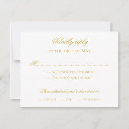 Gold der offiziellen Antwortkarte Einladung