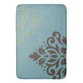 Gold der Rolle-Damast-Kunst-I Brown (Linie) Badematte (Vorderseite Vertikal)