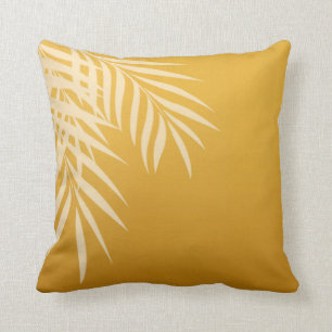 Gold der Strand-Palme-Silhouette   Kissen