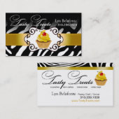 Gold der Zebra-Kuchen-Feld-"geschmackvollen Visitenkarte (Vorne/Hinten)