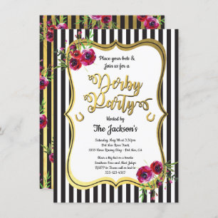 Gold Derby Pferderennen Party Einladungen