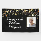 Gold des 80. oder eines beliebigen Fotos zum Gebur Banner (Horizontal)