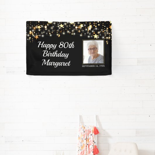 Gold des 80. oder eines beliebigen Fotos zum Gebur Banner (InSitu)