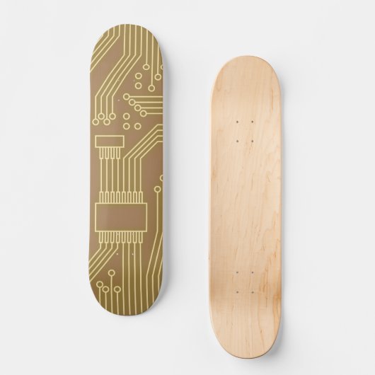 Gold des Circuit Board Skateboard (Vorderseite)