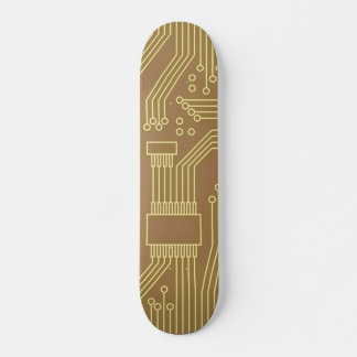 Gold des Circuit Board Skateboard