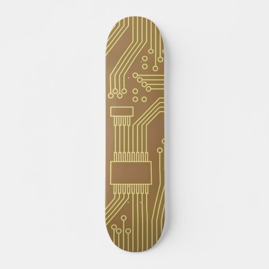 Gold des Circuit Board Skateboard (Vorne)