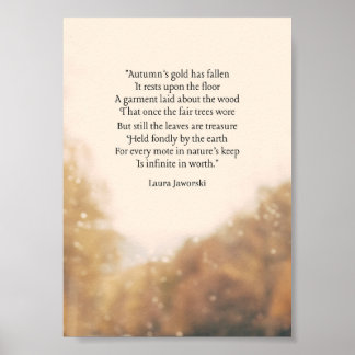 Gold des Herbstes von Laura Jaworski Poster