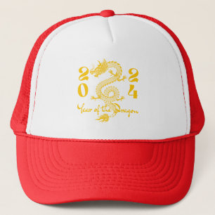Gold des Jahres des Drachen Truckerkappe