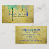 Gold Design Drilling Paint Artist Fine Art Painter Visitenkarte (Vorne/Hinten)
