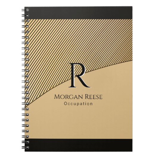 Gold Design, Name & Monogram, Occupation Notizblock (Vorderseite)