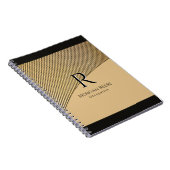 Gold Design, Name & Monogramm, Beruf Notizblock (Rechte Seite)