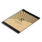 Gold Design, Name & Monogramm, Beruf Notizblock (Linke Seite)