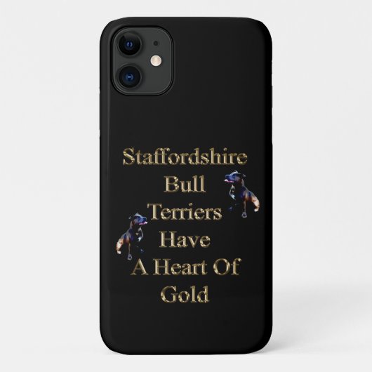 Gold Design Staffordshire Bull Terrier, Case-Mate iPhone Hülle (Rückseite)