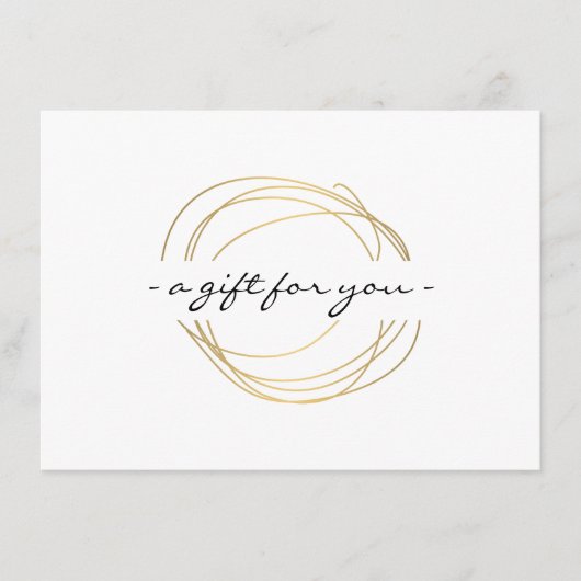 Gold Designer-Geschenkgutschein (Vorderseite)