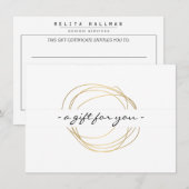 Gold Designer-Geschenkgutschein (Vorne/Hinten)