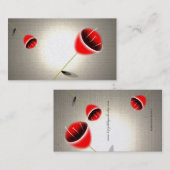 Gold Designer Profile Business Cards Mohn Visitenkarte (Vorne/Hinten)