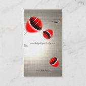 Gold Designer Profile Business Cards Mohn Visitenkarte (Rückseite)