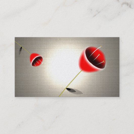 Gold Designer Profile Business Cards Mohn Visitenkarte (Vorderseite)