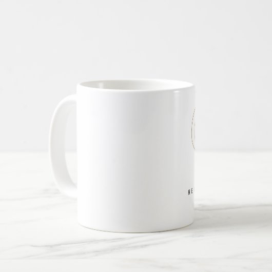 Gold Designer Scribble personalisierte Mug Kaffeetasse (Vorderseite Links)