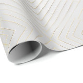Gold Diagonal Grid Pattern Modernes Luxus Geschenkpapier (Rolleneckpunkt)