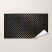 Gold Diagonal Lines Badhandtuch Set (Handtuch)