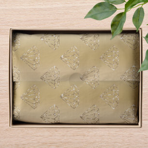 Gold Diamant Elegant Funkeln Hochzeit Verlobung Seidenpapier