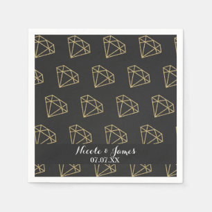 Gold-Diamant-Moderne Gestaltung Junggesellinnenabs Serviette