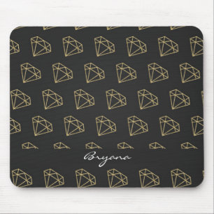 Gold-Diamant Moderne Glamour-Mauspad Mousepad