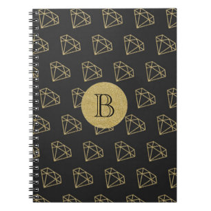Gold-Diamant-modernes-Glamour-Bling-Notizbuch Notizblock