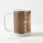 ✨ Gold-Diamant-Monogramm-Design mit individuellem Kaffeetasse (Links)