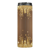 ✨ Gold-Diamant-Monogramm-Design mit individuellem Thermosbecher (Rückseite)