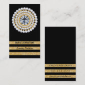 Gold, Diamant, Perlen | Schmuckgeschäft Visitenkarte (Vorne/Hinten)