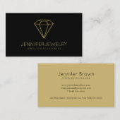 Gold-Diamant-Schmuck Visitenkarte (Vorne/Hinten)