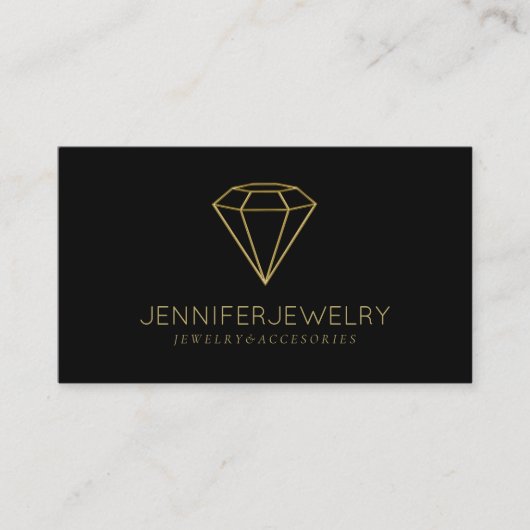 Gold-Diamant-Schmuck Visitenkarte (Vorderseite)